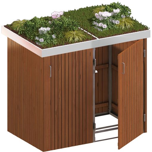 Binto afvalcontainerkast voor 2 containers, 2