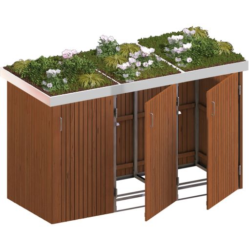 Binto afvalcontainerkast voor 3 containers, 2