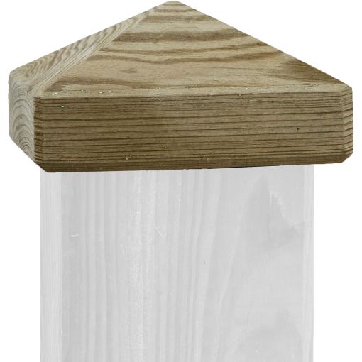 TraumGarten Schutting paalkapje Piramide Hout 2