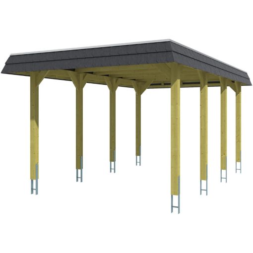 Skan Holz Enkelvoudige houten carport 2