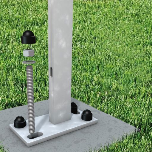 TraumGarten schutting SYSTEEM Verbundanker-Set voor 2