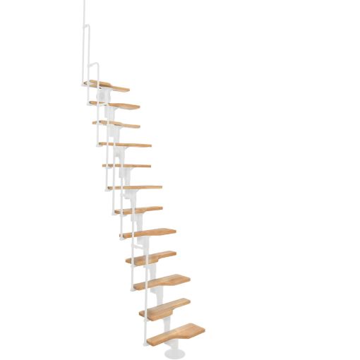 Minka middenboomtrap Twister beuken wit 2