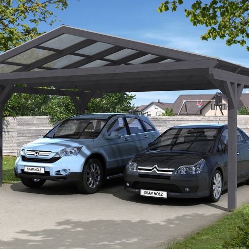 Skan Holz Dubbelcarport Westerwald Leisteen 2