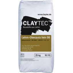 ClayTec Leem Afwerkingspleister fijn 06 3