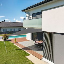 Windhager zonnezeil CANNES antraciet zonnescherm 5