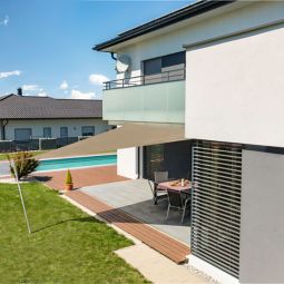 Windhager zonnezeil CANNES taupe zonnescherm 4