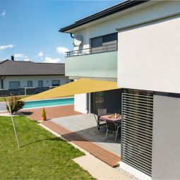 Windhager zonnezeil CANNES geel zonnescherm 5