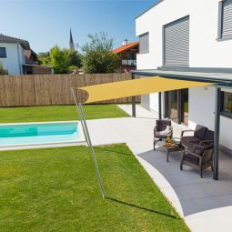 Windhager zonnezeil CANNES geel zonnescherm 3