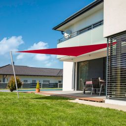 Windhager Zonnezeil CANNES Driehoek baksteen 4