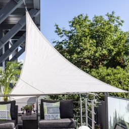 Windhager Zonnezeil CANNES Driehoek wit 4