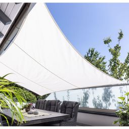 Windhager Zonnezeil CANNES rechthoekig wit 4