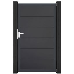 GroJa Enkel poort BasicLine PVC-steekzaun 3