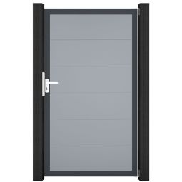 GroJa Enkele poort BasicLine PVC-steekzaun 3