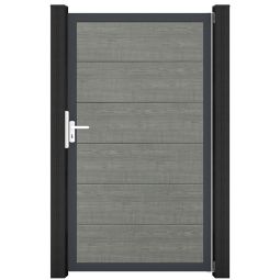 GroJa Einzelpoort BasicLine PVC-steekzaun Grey 3