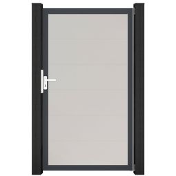 GroJa Enkel-poort BasicLine PVC-steekzaun Wit 3