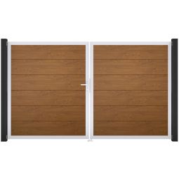 GroJa Doppeltor BasicLine PVC-steekzaun Golden 4