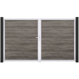 GroJa Doppeltor BasicLine PVC-steekzaun Monument 4