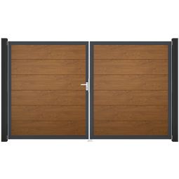 GroJa Doppeltor BasicLine PVC-steekzaun Golden 5