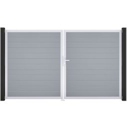 GroJa Doppeltor BasicLine smal PVC-steekzaun 4
