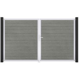 GroJa Doppeltor BasicLine smal PVC-steekzaun 5