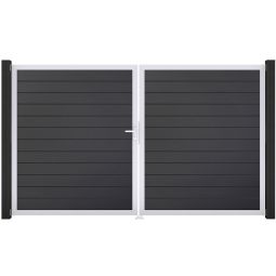 GroJa Doppeltor BasicLine smal PVC-Steekzaun 5
