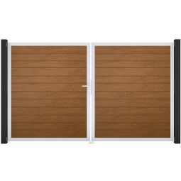 GroJa Doppeltor BasicLine schmal PVC-Steekzaun 4