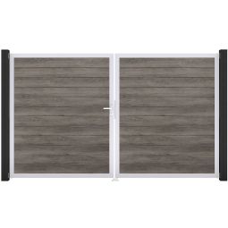 GroJa Doppeltor BasicLine schmal PVC-steekzaun 4