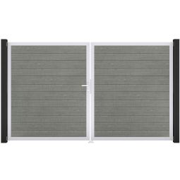 GroJa Doppeltor BasicLine smal PVC-steekzaun 3