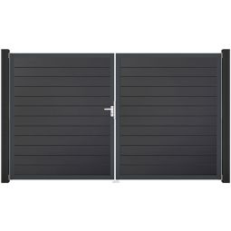 GroJa Doppeltor BasicLine smal PVC-Steekzaun 4