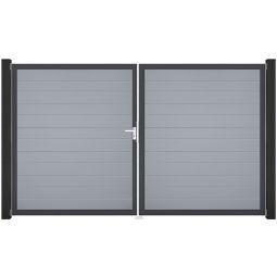 GroJa Doppeltor BasicLine smal PVC-steekzaun 3
