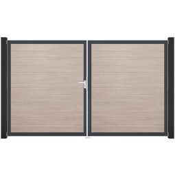 GroJa Doppeltor BasicLine schmal PVC-steekzaun 4