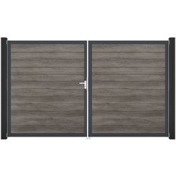 GroJa Doppeltor BasicLine schmal PVC-steekzaun 5
