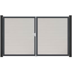 GroJa Doppeltor BasicLine smal PVC-steekzaun 3