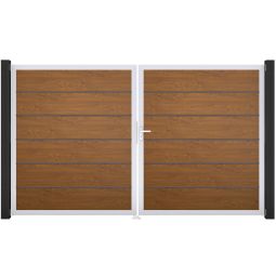 GroJa Doppeltor BasicLine Premium PVC-steekzaun 5