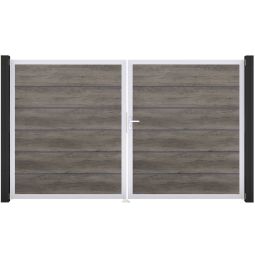 GroJa Doppeltor BasicLine Premium PVC-steekzaun 3