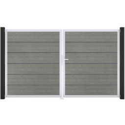GroJa Doppeltor BasicLine Premium PVC-steekzaun 5