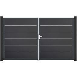 GroJa Doppeltor BasicLine Premium PVC-steekzaun 3