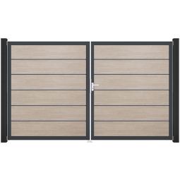 GroJa Doppeltor BasicLine Premium PVC-steekzaun 3
