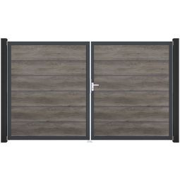 GroJa Doppeltor BasicLine Premium PVC-steekzaun 4