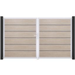 GroJa Doppeltor BasicLine Premium PVC-steekzaun 4