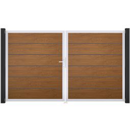 GroJa Doppeltor BasicLine Premium PVC-steekzaun 3