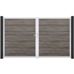 GroJa Doppeltor BasicLine Premium PVC-steekzaun 5