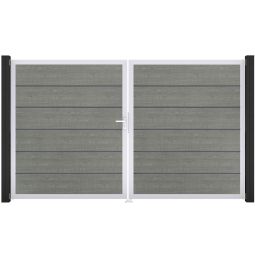 GroJa Doppeltor BasicLine Premium PVC-steekzaun 3
