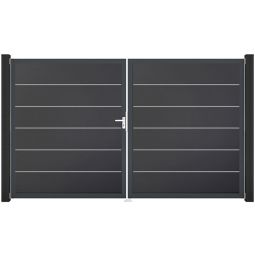 GroJa Doppeltor BasicLine Premium PVC-steekzaun 5