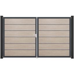 GroJa Doppeltor BasicLine Premium PVC-steekzaun 5
