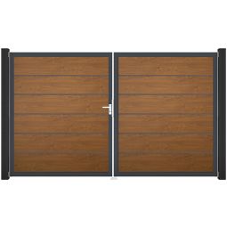 GroJa Doppeltor BasicLine Premium PVC-steekzaun 4
