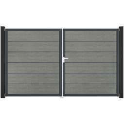 GroJa Doppeltor BasicLine Premium PVC-steekzaun 4