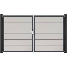 GroJa Doppeltor BasicLine Premium PVC-Steekzaun 5