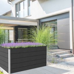 GroJa Solid verhoogde plantenbak Antracietgrijs 3