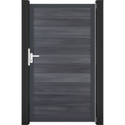 GroJa Einzelpoort Solid Steekzaun Steengrijs 3